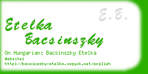 etelka bacsinszky business card